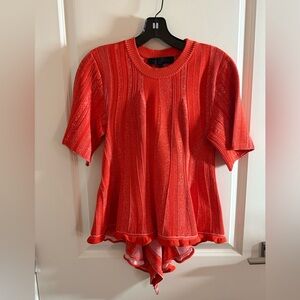 NWOT - Proenza Schouler Black Label  Orang Short Sleeve Sweater Size M